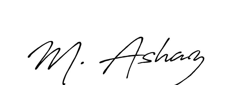 Use a signature maker to create a handwritten signature online. With this signature software, you can design (Antro_Vectra_Bolder) your own signature for name M. Ashaz. M. Ashaz signature style 7 images and pictures png