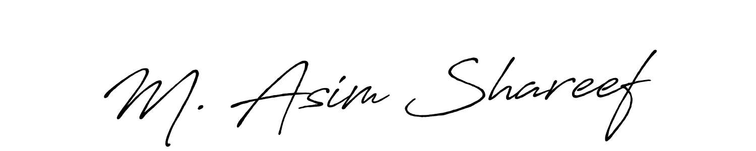 The best way (Antro_Vectra_Bolder) to make a short signature is to pick only two or three words in your name. The name M. Asim Shareef include a total of six letters. For converting this name. M. Asim Shareef signature style 7 images and pictures png