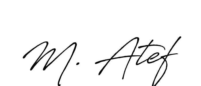 if you are searching for the best signature style for your name M. Atef. so please give up your signature search. here we have designed multiple signature styles  using Antro_Vectra_Bolder. M. Atef signature style 7 images and pictures png