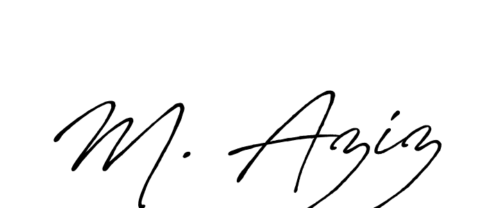 Antro_Vectra_Bolder is a professional signature style that is perfect for those who want to add a touch of class to their signature. It is also a great choice for those who want to make their signature more unique. Get M. Aziz name to fancy signature for free. M. Aziz signature style 7 images and pictures png