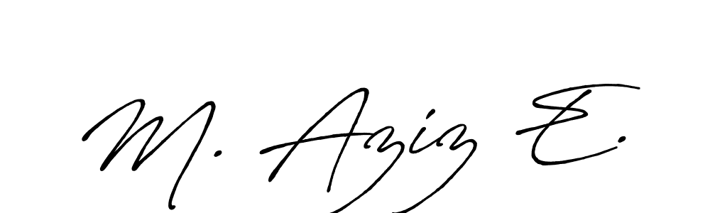 Check out images of Autograph of M. Aziz E. name. Actor M. Aziz E. Signature Style. Antro_Vectra_Bolder is a professional sign style online. M. Aziz E. signature style 7 images and pictures png
