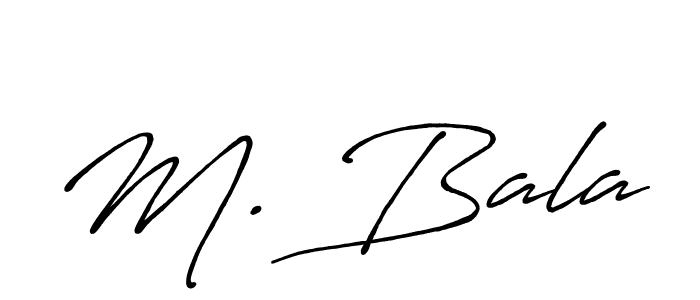 How to make M. Bala name signature. Use Antro_Vectra_Bolder style for creating short signs online. This is the latest handwritten sign. M. Bala signature style 7 images and pictures png