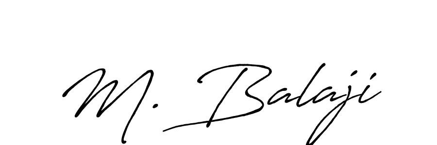 Use a signature maker to create a handwritten signature online. With this signature software, you can design (Antro_Vectra_Bolder) your own signature for name M. Balaji. M. Balaji signature style 7 images and pictures png