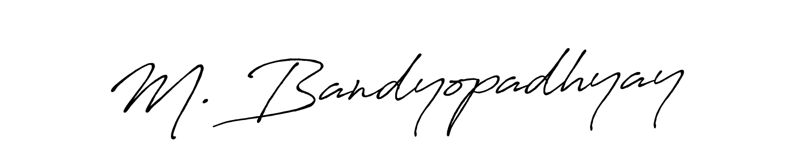 How to make M. Bandyopadhyay name signature. Use Antro_Vectra_Bolder style for creating short signs online. This is the latest handwritten sign. M. Bandyopadhyay signature style 7 images and pictures png