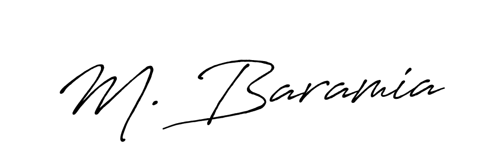 Also You can easily find your signature by using the search form. We will create M. Baramia name handwritten signature images for you free of cost using Antro_Vectra_Bolder sign style. M. Baramia signature style 7 images and pictures png