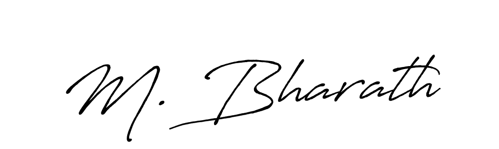 Create a beautiful signature design for name M. Bharath. With this signature (Antro_Vectra_Bolder) fonts, you can make a handwritten signature for free. M. Bharath signature style 7 images and pictures png