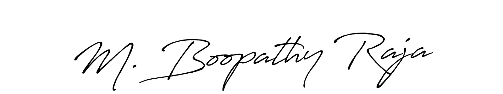 Make a beautiful signature design for name M. Boopathy Raja. With this signature (Antro_Vectra_Bolder) style, you can create a handwritten signature for free. M. Boopathy Raja signature style 7 images and pictures png