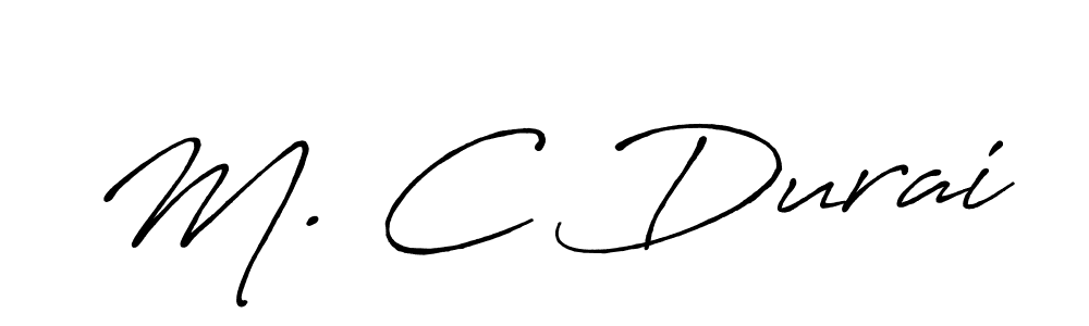 Create a beautiful signature design for name M. C Durai. With this signature (Antro_Vectra_Bolder) fonts, you can make a handwritten signature for free. M. C Durai signature style 7 images and pictures png