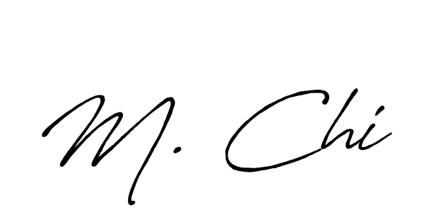 How to make M. Chi signature? Antro_Vectra_Bolder is a professional autograph style. Create handwritten signature for M. Chi name. M. Chi signature style 7 images and pictures png