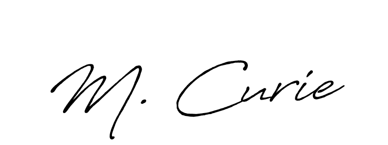 How to make M. Curie name signature. Use Antro_Vectra_Bolder style for creating short signs online. This is the latest handwritten sign. M. Curie signature style 7 images and pictures png