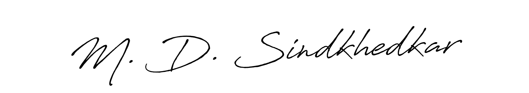 Make a beautiful signature design for name M. D. Sindkhedkar. With this signature (Antro_Vectra_Bolder) style, you can create a handwritten signature for free. M. D. Sindkhedkar signature style 7 images and pictures png