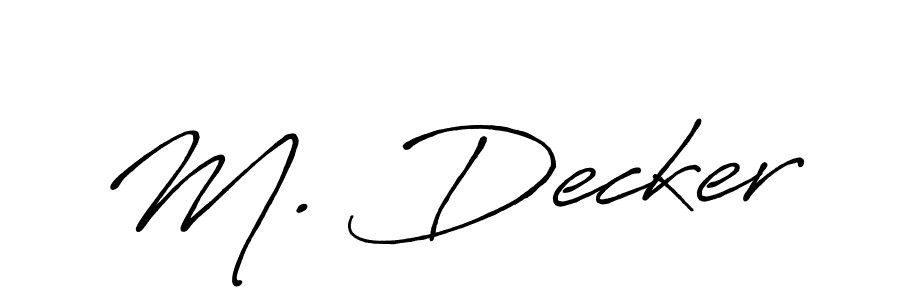 M. Decker stylish signature style. Best Handwritten Sign (Antro_Vectra_Bolder) for my name. Handwritten Signature Collection Ideas for my name M. Decker. M. Decker signature style 7 images and pictures png
