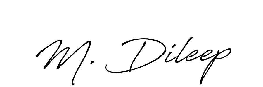 Make a short M. Dileep signature style. Manage your documents anywhere anytime using Antro_Vectra_Bolder. Create and add eSignatures, submit forms, share and send files easily. M. Dileep signature style 7 images and pictures png