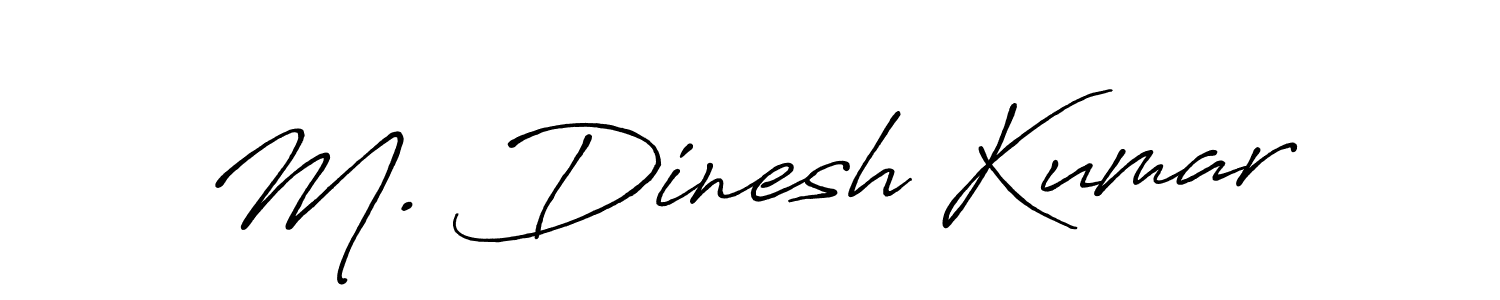 This is the best signature style for the M. Dinesh Kumar name. Also you like these signature font (Antro_Vectra_Bolder). Mix name signature. M. Dinesh Kumar signature style 7 images and pictures png