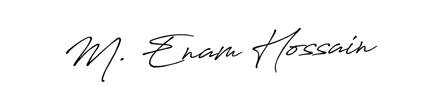 Make a beautiful signature design for name M. Enam Hossain. With this signature (Antro_Vectra_Bolder) style, you can create a handwritten signature for free. M. Enam Hossain signature style 7 images and pictures png