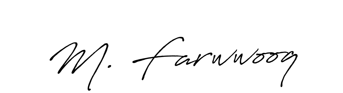 Also You can easily find your signature by using the search form. We will create M. Farwwooq name handwritten signature images for you free of cost using Antro_Vectra_Bolder sign style. M. Farwwooq signature style 7 images and pictures png