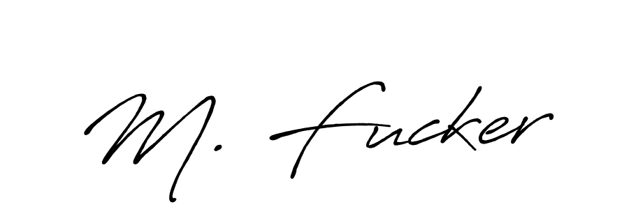 Design your own signature with our free online signature maker. With this signature software, you can create a handwritten (Antro_Vectra_Bolder) signature for name M. Fucker. M. Fucker signature style 7 images and pictures png