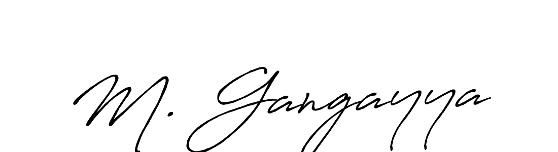 Antro_Vectra_Bolder is a professional signature style that is perfect for those who want to add a touch of class to their signature. It is also a great choice for those who want to make their signature more unique. Get M. Gangayya name to fancy signature for free. M. Gangayya signature style 7 images and pictures png