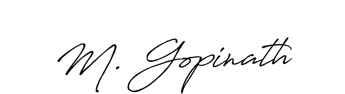 Use a signature maker to create a handwritten signature online. With this signature software, you can design (Antro_Vectra_Bolder) your own signature for name M. Gopinath. M. Gopinath signature style 7 images and pictures png