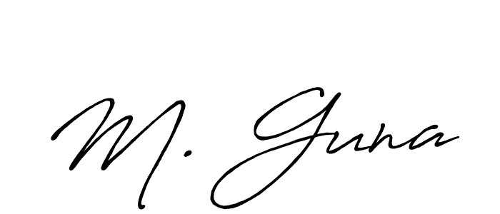 It looks lik you need a new signature style for name M. Guna. Design unique handwritten (Antro_Vectra_Bolder) signature with our free signature maker in just a few clicks. M. Guna signature style 7 images and pictures png