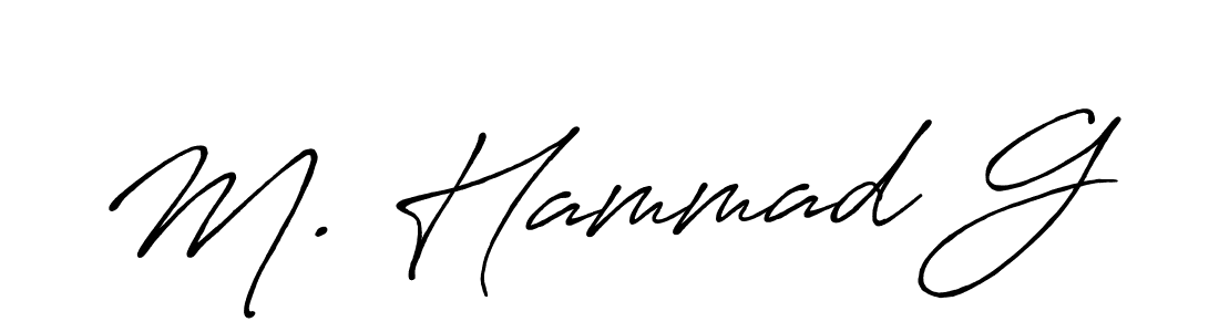 This is the best signature style for the M. Hammad G name. Also you like these signature font (Antro_Vectra_Bolder). Mix name signature. M. Hammad G signature style 7 images and pictures png