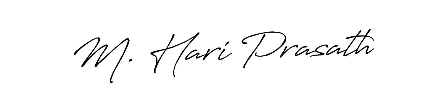 Design your own signature with our free online signature maker. With this signature software, you can create a handwritten (Antro_Vectra_Bolder) signature for name M. Hari Prasath. M. Hari Prasath signature style 7 images and pictures png