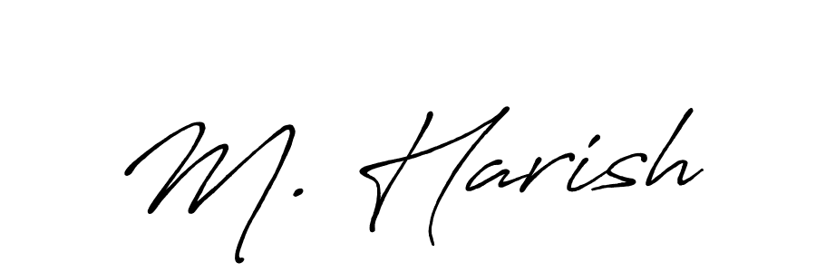 Make a beautiful signature design for name M. Harish. With this signature (Antro_Vectra_Bolder) style, you can create a handwritten signature for free. M. Harish signature style 7 images and pictures png