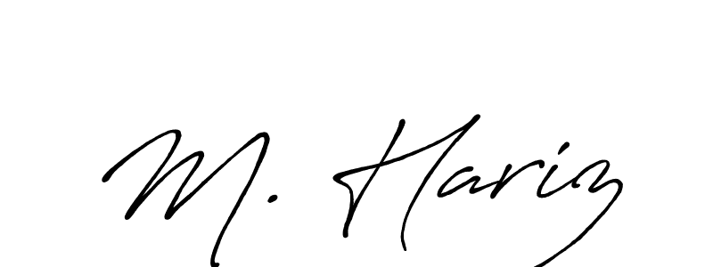 M. Hariz stylish signature style. Best Handwritten Sign (Antro_Vectra_Bolder) for my name. Handwritten Signature Collection Ideas for my name M. Hariz. M. Hariz signature style 7 images and pictures png