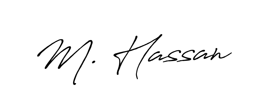 Make a beautiful signature design for name M. Hassan. With this signature (Antro_Vectra_Bolder) style, you can create a handwritten signature for free. M. Hassan signature style 7 images and pictures png