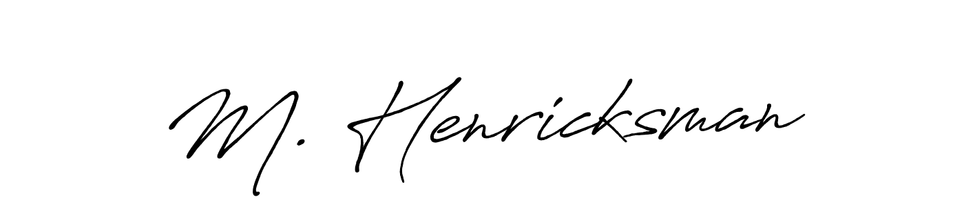 Make a beautiful signature design for name M. Henricksman. Use this online signature maker to create a handwritten signature for free. M. Henricksman signature style 7 images and pictures png