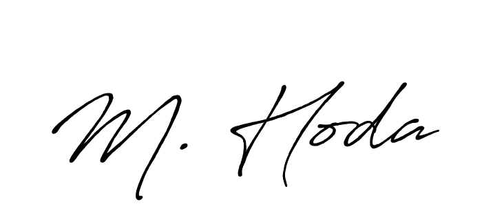 Create a beautiful signature design for name M. Hoda. With this signature (Antro_Vectra_Bolder) fonts, you can make a handwritten signature for free. M. Hoda signature style 7 images and pictures png