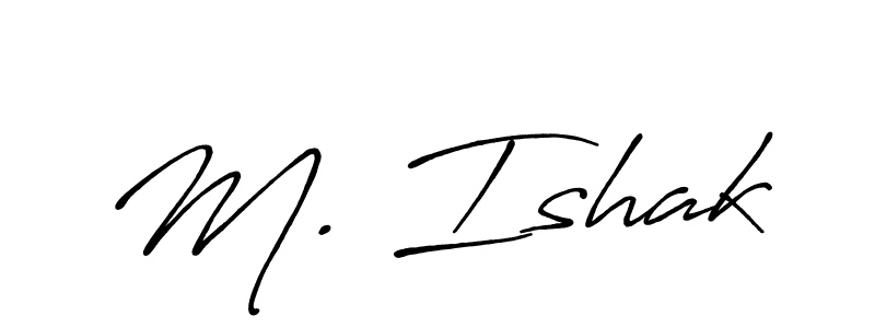 Design your own signature with our free online signature maker. With this signature software, you can create a handwritten (Antro_Vectra_Bolder) signature for name M. Ishak. M. Ishak signature style 7 images and pictures png
