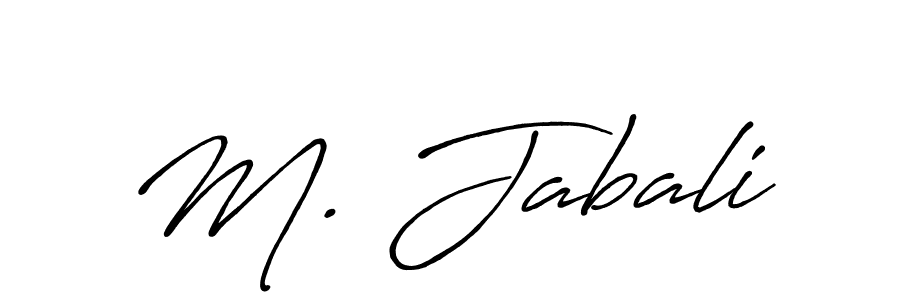 if you are searching for the best signature style for your name M. Jabali. so please give up your signature search. here we have designed multiple signature styles  using Antro_Vectra_Bolder. M. Jabali signature style 7 images and pictures png