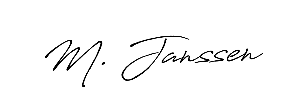 The best way (Antro_Vectra_Bolder) to make a short signature is to pick only two or three words in your name. The name M. Janssen include a total of six letters. For converting this name. M. Janssen signature style 7 images and pictures png