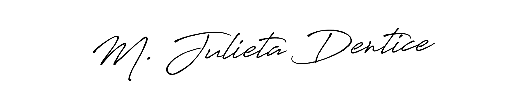 Make a short M. Julieta Dentice signature style. Manage your documents anywhere anytime using Antro_Vectra_Bolder. Create and add eSignatures, submit forms, share and send files easily. M. Julieta Dentice signature style 7 images and pictures png