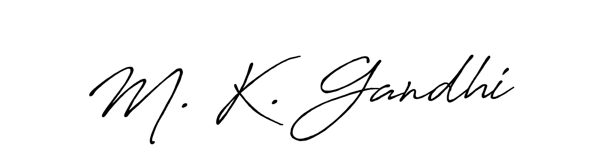 How to make M. K. Gandhi signature? Antro_Vectra_Bolder is a professional autograph style. Create handwritten signature for M. K. Gandhi name. M. K. Gandhi signature style 7 images and pictures png