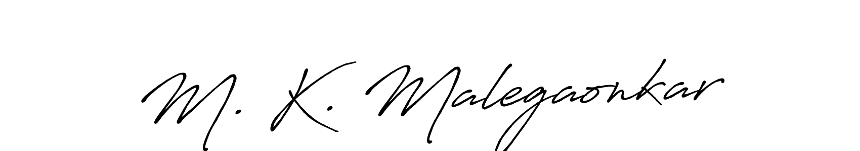 if you are searching for the best signature style for your name M. K. Malegaonkar. so please give up your signature search. here we have designed multiple signature styles  using Antro_Vectra_Bolder. M. K. Malegaonkar signature style 7 images and pictures png