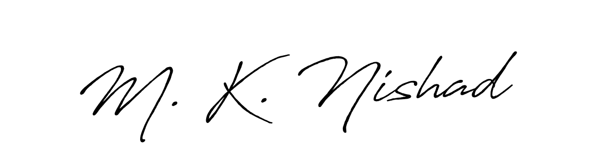 Check out images of Autograph of M. K. Nishad name. Actor M. K. Nishad Signature Style. Antro_Vectra_Bolder is a professional sign style online. M. K. Nishad signature style 7 images and pictures png