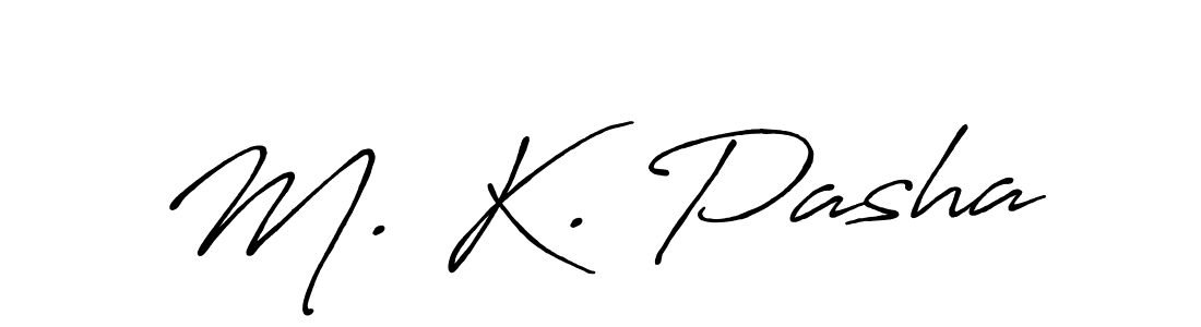 Design your own signature with our free online signature maker. With this signature software, you can create a handwritten (Antro_Vectra_Bolder) signature for name M. K. Pasha. M. K. Pasha signature style 7 images and pictures png