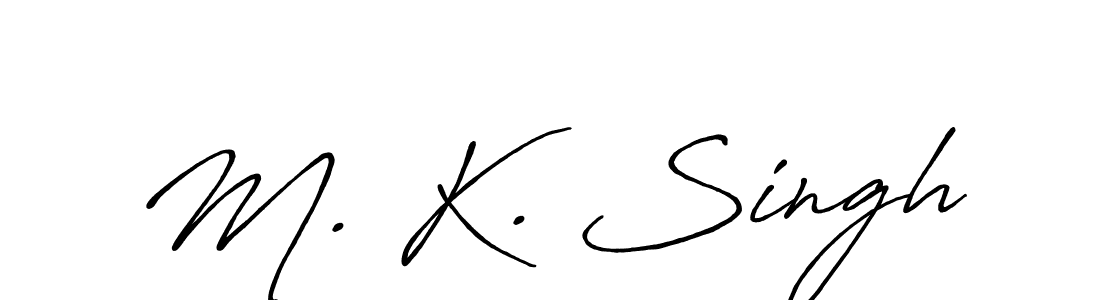 Also You can easily find your signature by using the search form. We will create M. K. Singh name handwritten signature images for you free of cost using Antro_Vectra_Bolder sign style. M. K. Singh signature style 7 images and pictures png