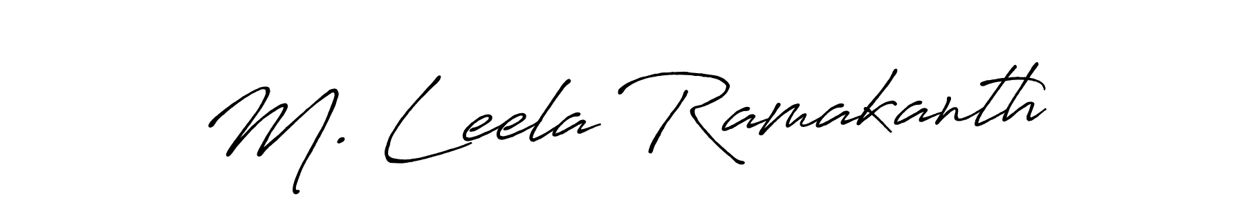 Make a beautiful signature design for name M. Leela Ramakanth. With this signature (Antro_Vectra_Bolder) style, you can create a handwritten signature for free. M. Leela Ramakanth signature style 7 images and pictures png