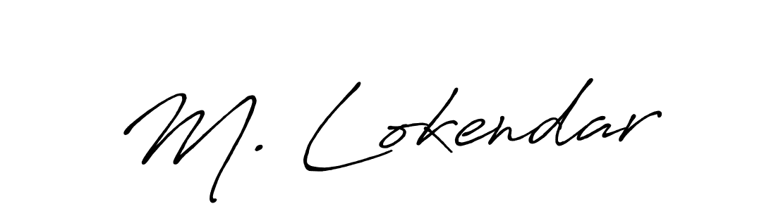 Check out images of Autograph of M. Lokendar name. Actor M. Lokendar Signature Style. Antro_Vectra_Bolder is a professional sign style online. M. Lokendar signature style 7 images and pictures png