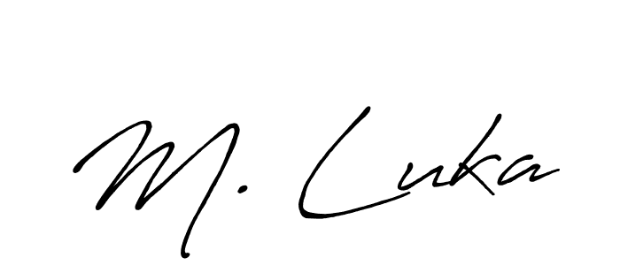 Make a beautiful signature design for name M. Luka. Use this online signature maker to create a handwritten signature for free. M. Luka signature style 7 images and pictures png