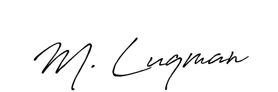 Also You can easily find your signature by using the search form. We will create M. Luqman name handwritten signature images for you free of cost using Antro_Vectra_Bolder sign style. M. Luqman signature style 7 images and pictures png