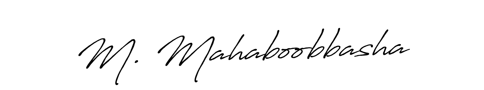 Make a beautiful signature design for name M. Mahaboobbasha. With this signature (Antro_Vectra_Bolder) style, you can create a handwritten signature for free. M. Mahaboobbasha signature style 7 images and pictures png