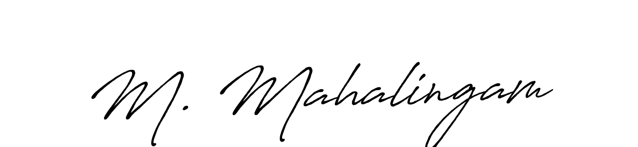 How to make M. Mahalingam signature? Antro_Vectra_Bolder is a professional autograph style. Create handwritten signature for M. Mahalingam name. M. Mahalingam signature style 7 images and pictures png