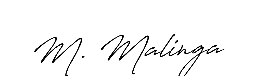 Make a short M. Malinga signature style. Manage your documents anywhere anytime using Antro_Vectra_Bolder. Create and add eSignatures, submit forms, share and send files easily. M. Malinga signature style 7 images and pictures png