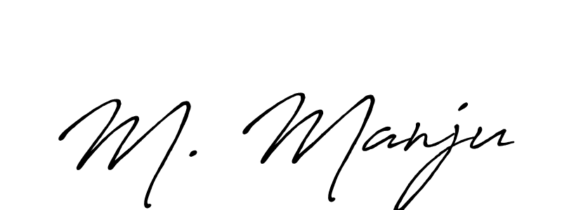 How to make M. Manju signature? Antro_Vectra_Bolder is a professional autograph style. Create handwritten signature for M. Manju name. M. Manju signature style 7 images and pictures png