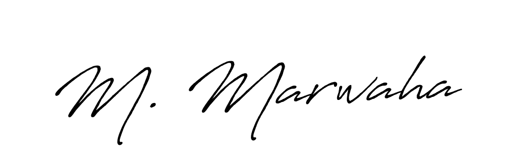 Design your own signature with our free online signature maker. With this signature software, you can create a handwritten (Antro_Vectra_Bolder) signature for name M. Marwaha. M. Marwaha signature style 7 images and pictures png