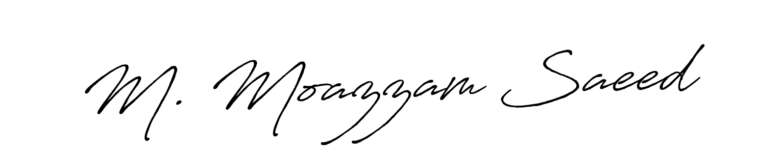 Design your own signature with our free online signature maker. With this signature software, you can create a handwritten (Antro_Vectra_Bolder) signature for name M. Moazzam Saeed. M. Moazzam Saeed signature style 7 images and pictures png